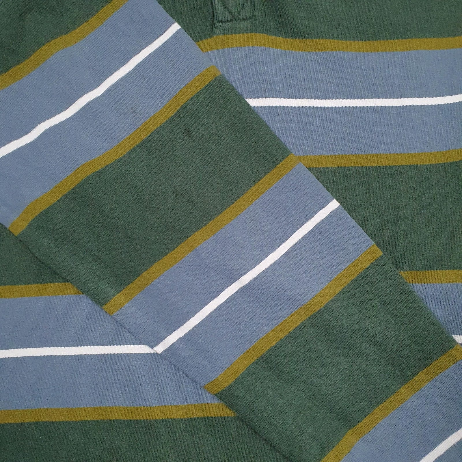 Mens Green Vans Rugby Crewneck Polo Shirt