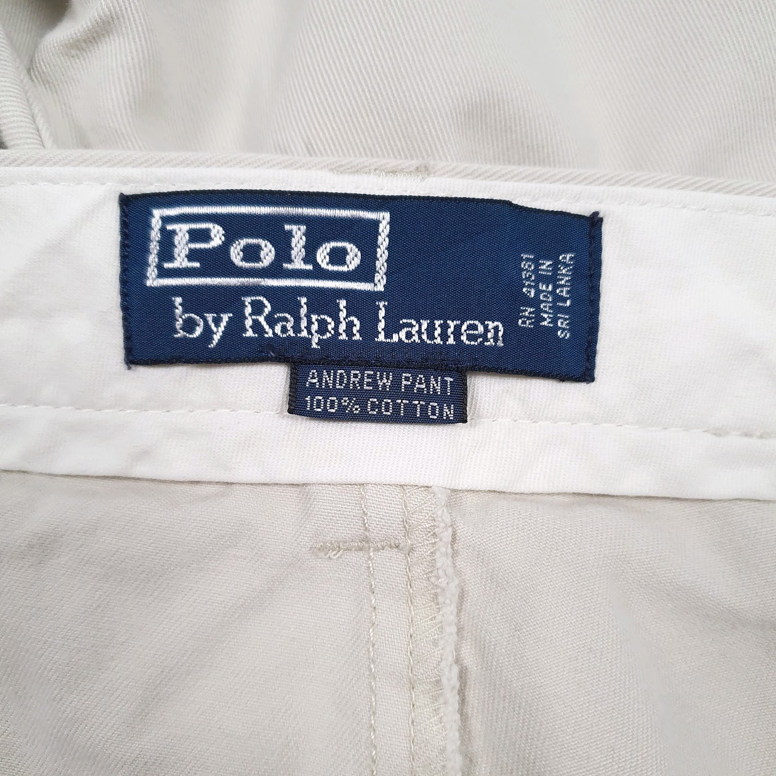 Mens Cream Polo Ralph Lauren Andrew Pant Pleated  Trousers