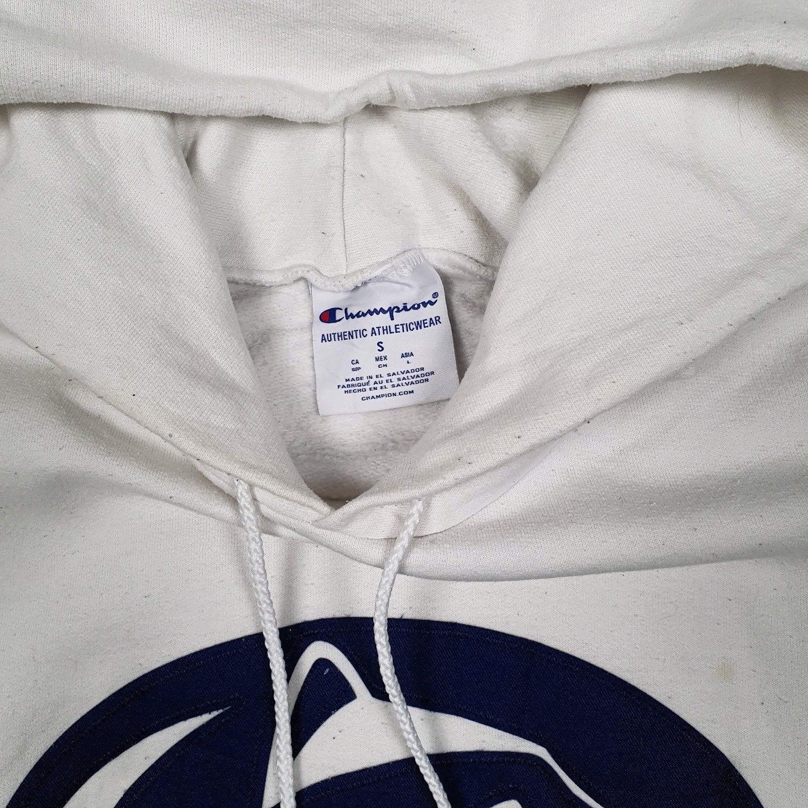 Mens White Champion Penn State Nittany Lions Hoodie Jumper