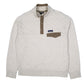 Mens Cream Patagonia Organic Snap T Quarter Zip Jumper
