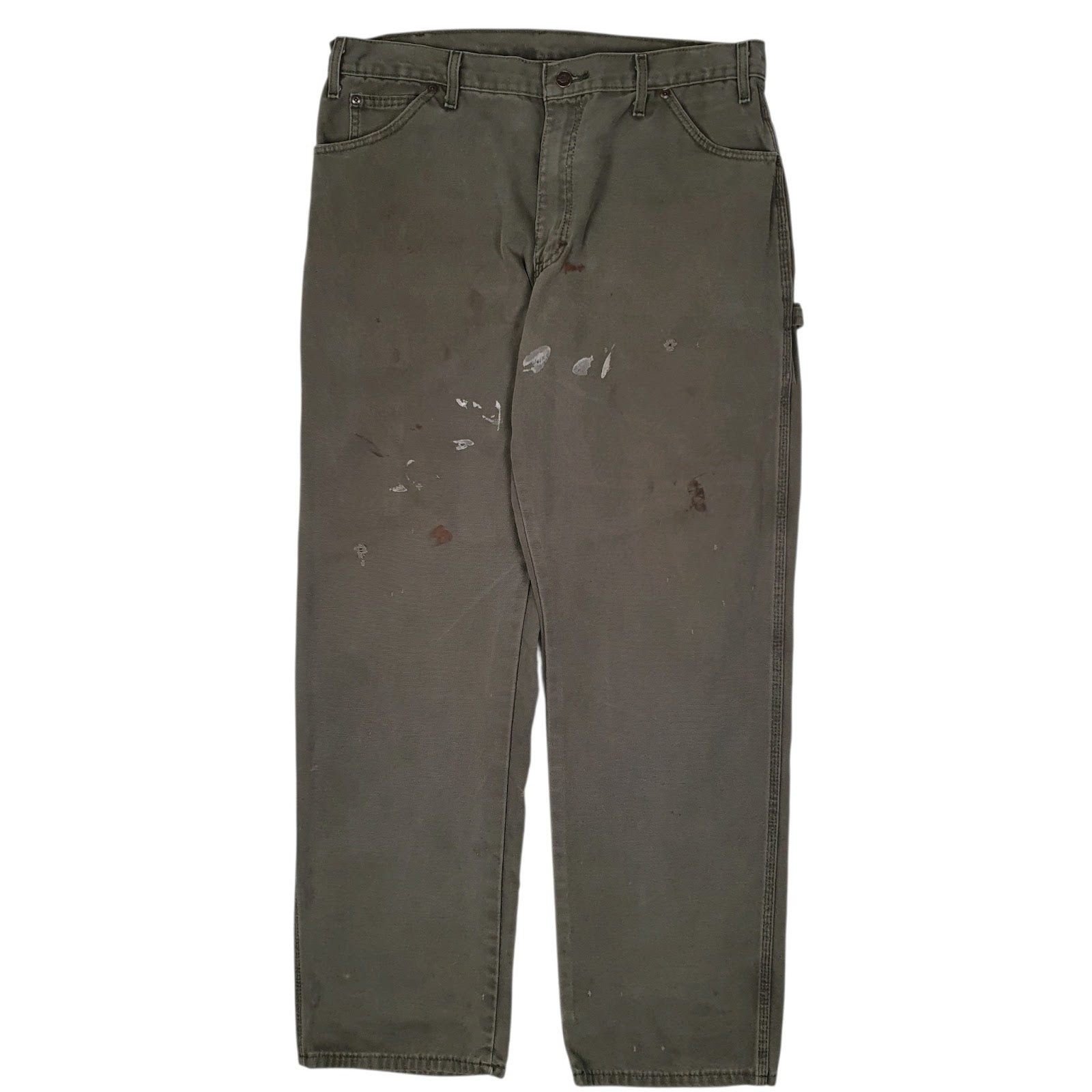 Mens Green Dickies  Carpenter Trousers
