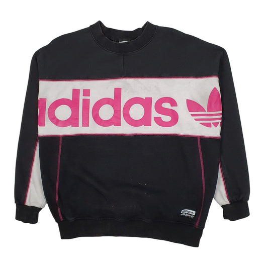 Womens Black Adidas  Crewneck Jumper