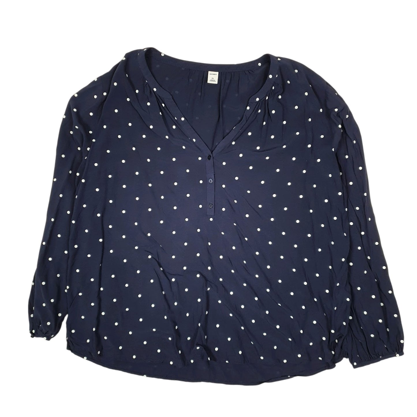 Womens Navy Old Navy Blouse Long Sleeve T Shirt