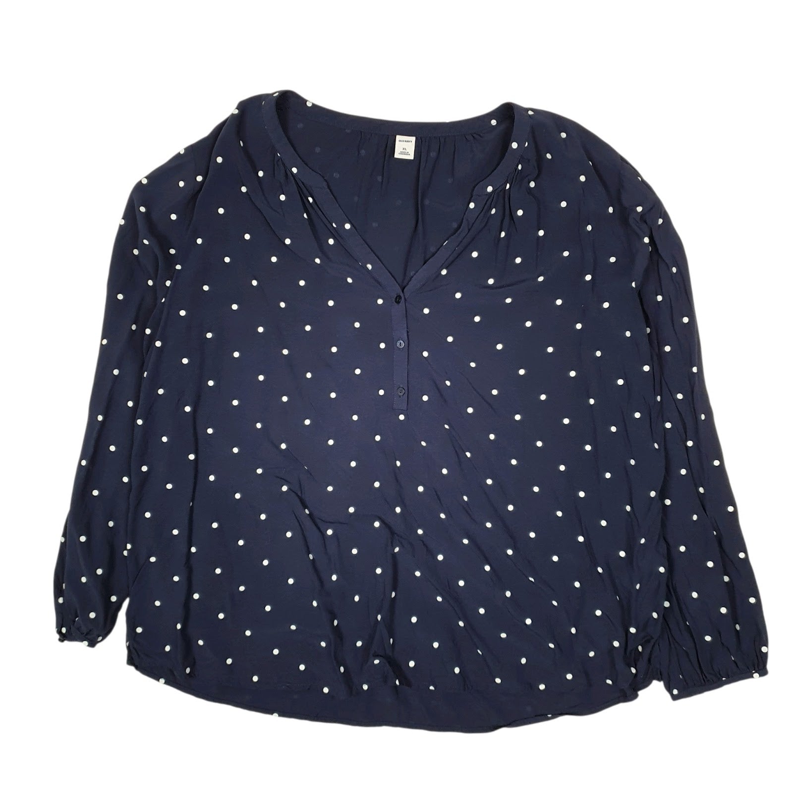 Womens Navy Old Navy Blouse Long Sleeve T Shirt