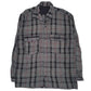 Mens Grey Unbranded Flannel Long Sleeve Shirt