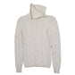Womens White Tommy Hilfiger Cable Knit Turtle Neck Jumper