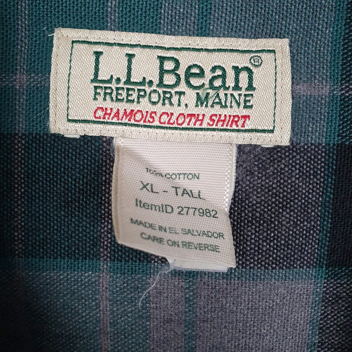 Mens Grey L.L.Bean Chamois  Shirt