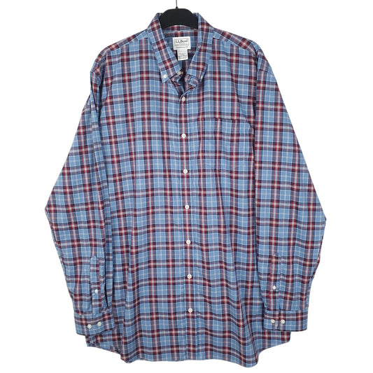 Mens Blue L.L.Bean  Long Sleeve Shirt