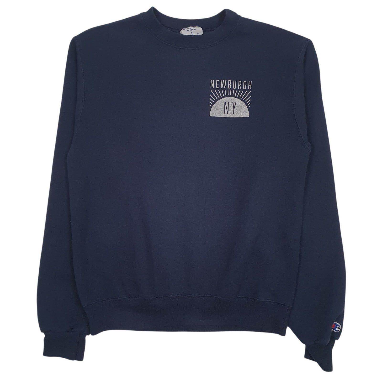 Mens Navy Champion Hudson Taco Crewneck Jumper