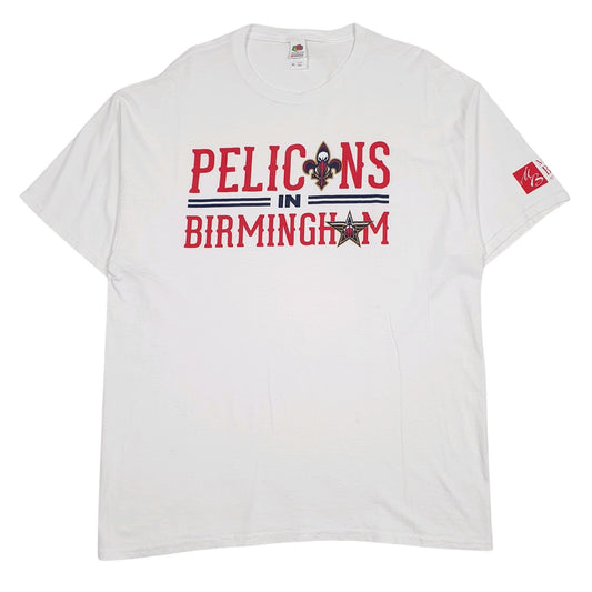 Mens White Fruit Of The Loom New Orleans Pelicans Short Sleeve T Shirt