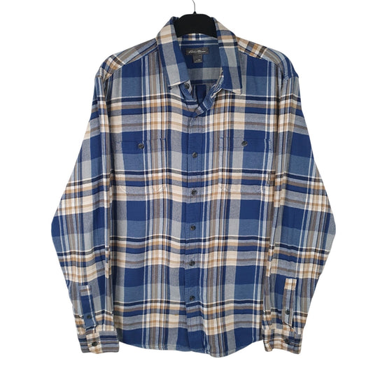Mens Blue Eddie Bauer  Long Sleeve Shirt