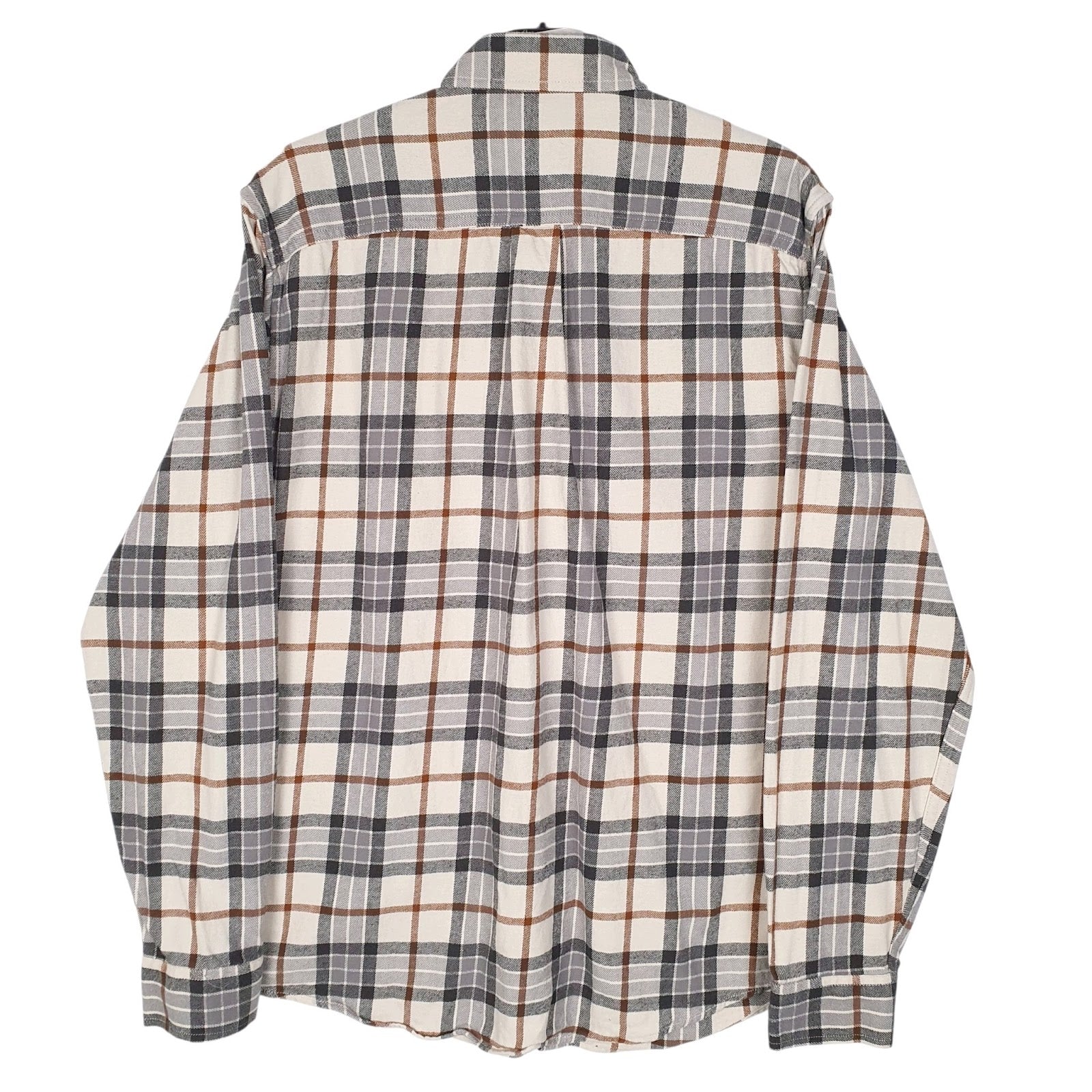 Mens Grey Eddie Bauer Flannel  Shirt
