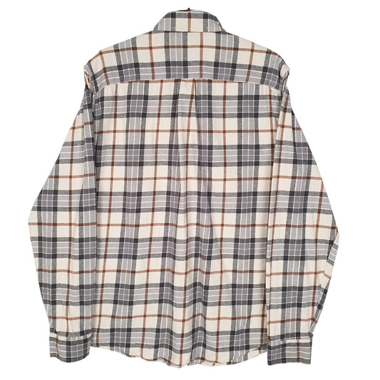 Mens Grey Eddie Bauer Flannel  Shirt