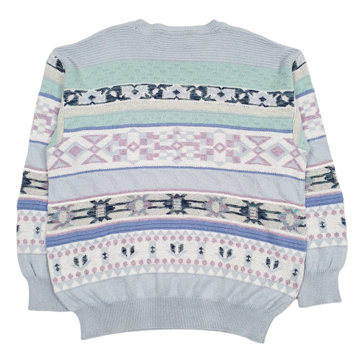 Mens Blue South Coast Crazy Knitwear Crewneck Jumper