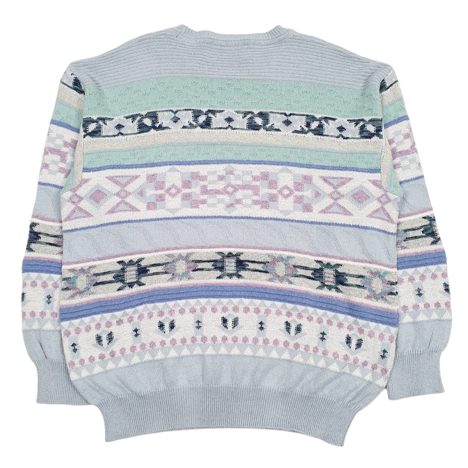Mens Blue South Coast Crazy Knitwear Crewneck Jumper
