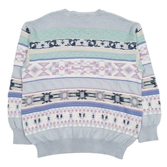 Mens Blue South Coast Crazy Knitwear Crewneck Jumper