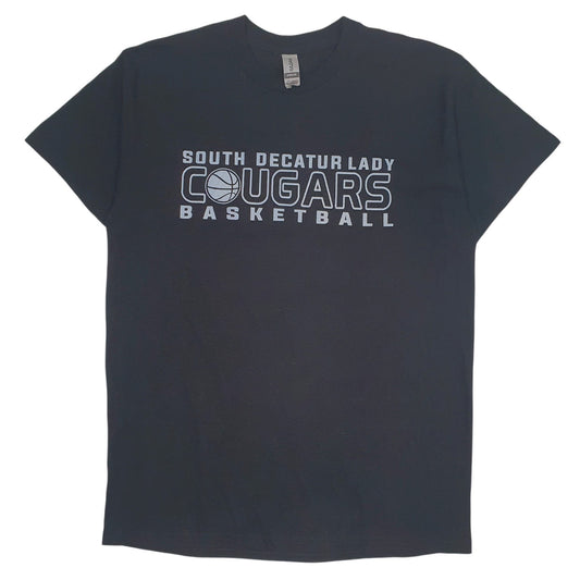 Womens Black Gildan South Decatur Lady Cougars Basketball Short Sleeve T Shirt