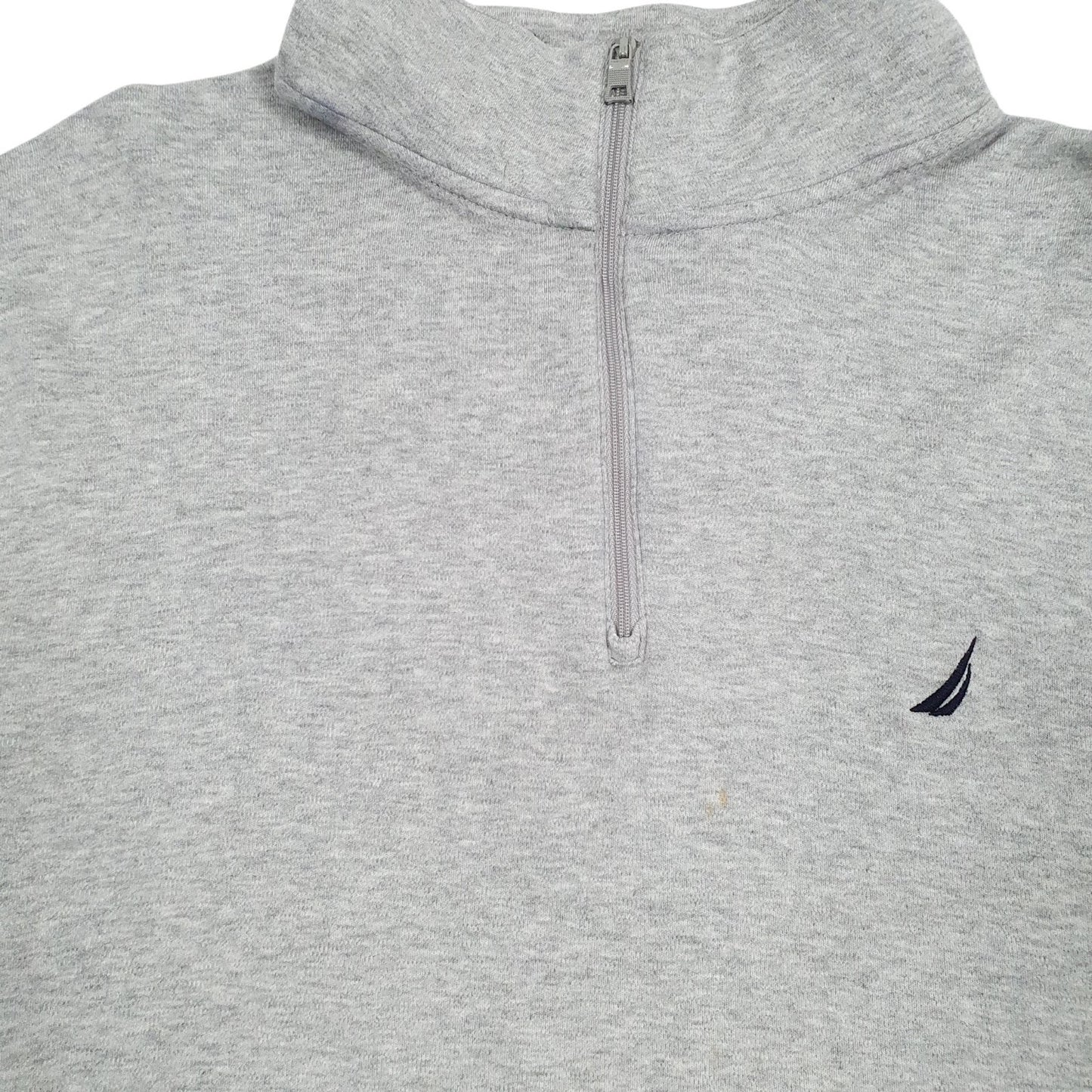 Mens Grey Nautica Lightweight Quarter Zip Jumper