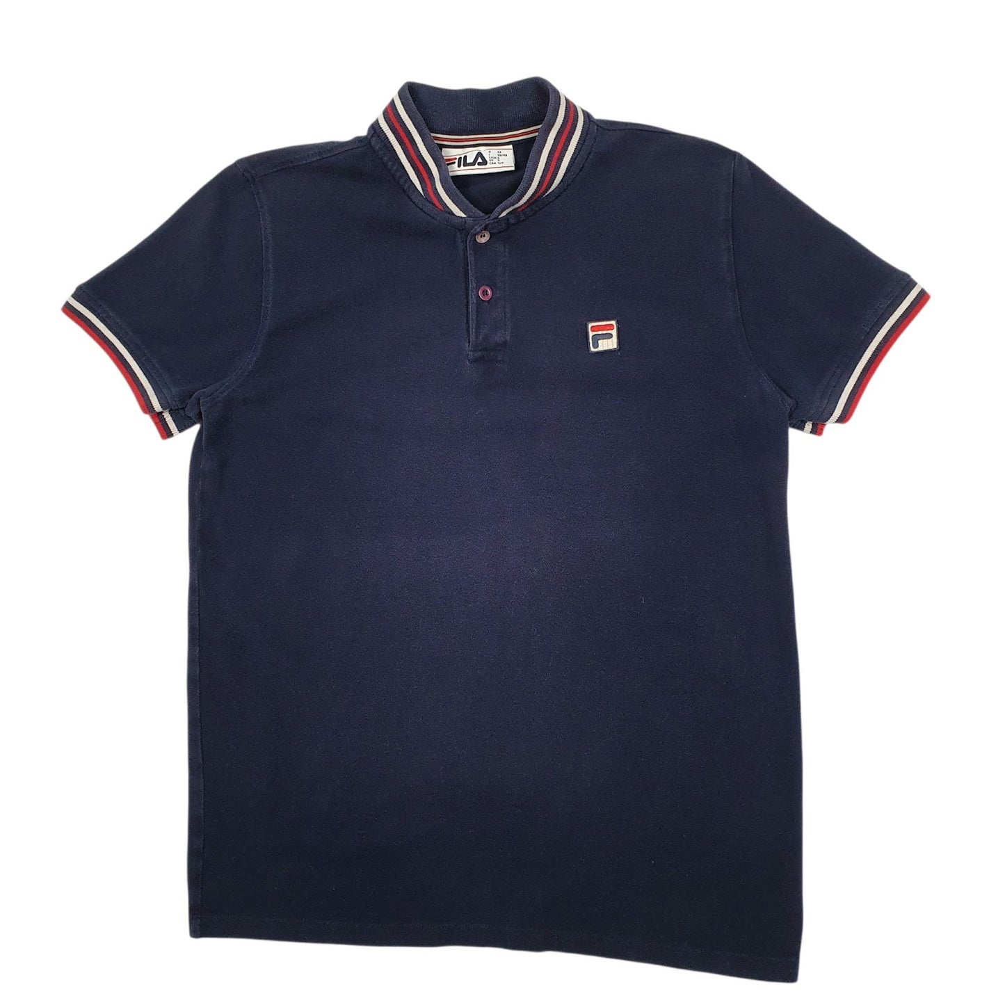 Mens Navy Fila  Short Sleeve Polo Shirt