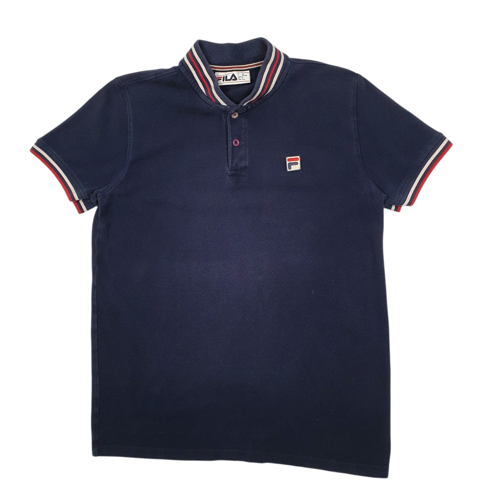 Mens Navy Fila  Short Sleeve Polo Shirt