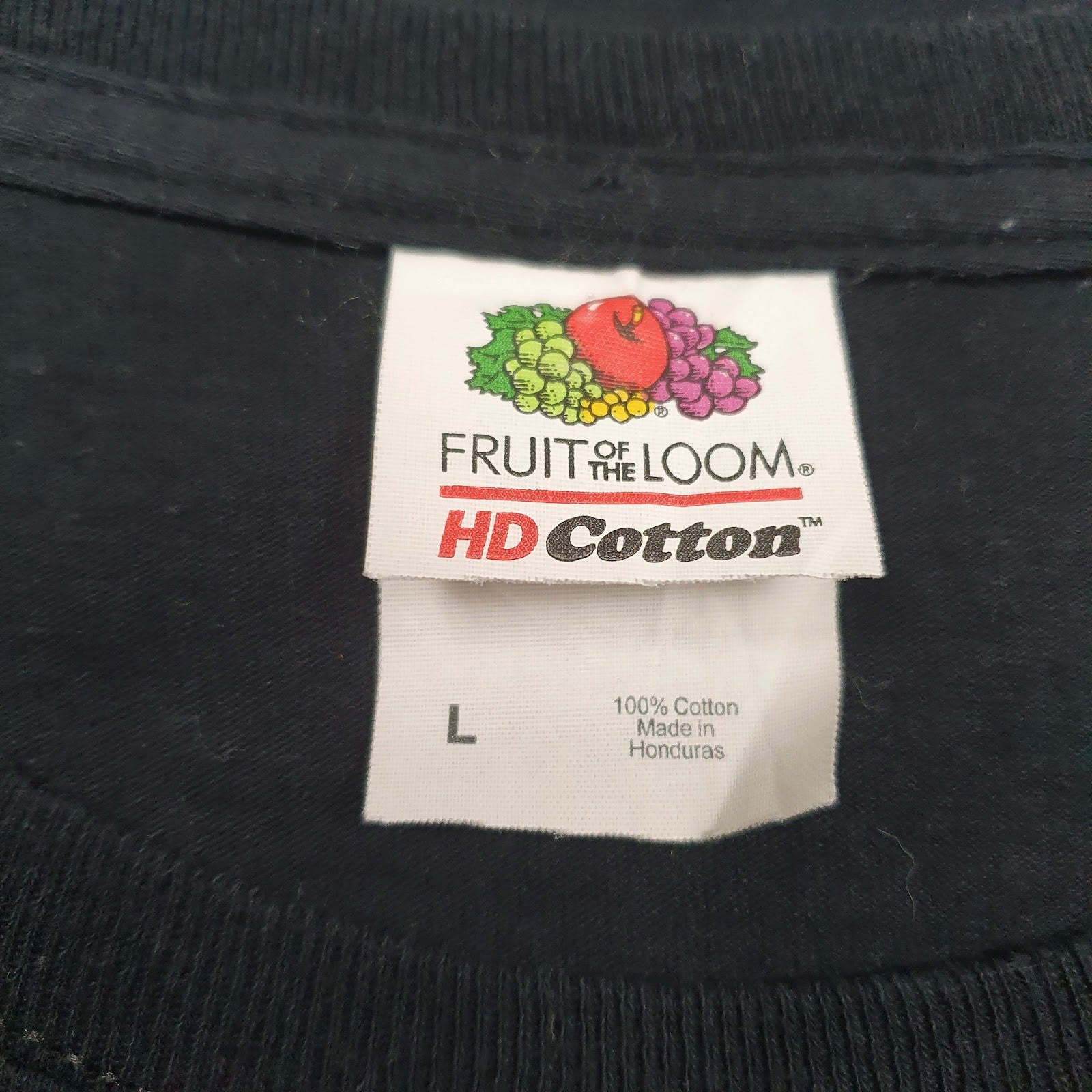 Mens Black Fruit Of The Loom Louisa-Muscatine  T Shirt
