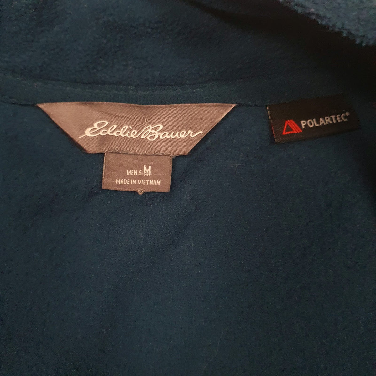 Mens Blue Eddie Bauer Polartec Full Zip Jumper