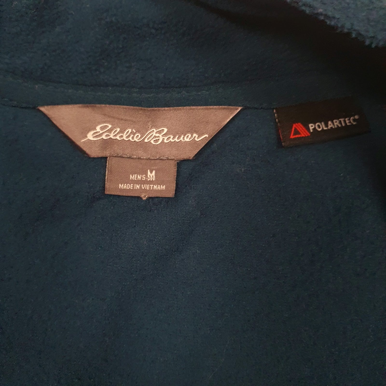 Mens Blue Eddie Bauer Polartec Full Zip Jumper