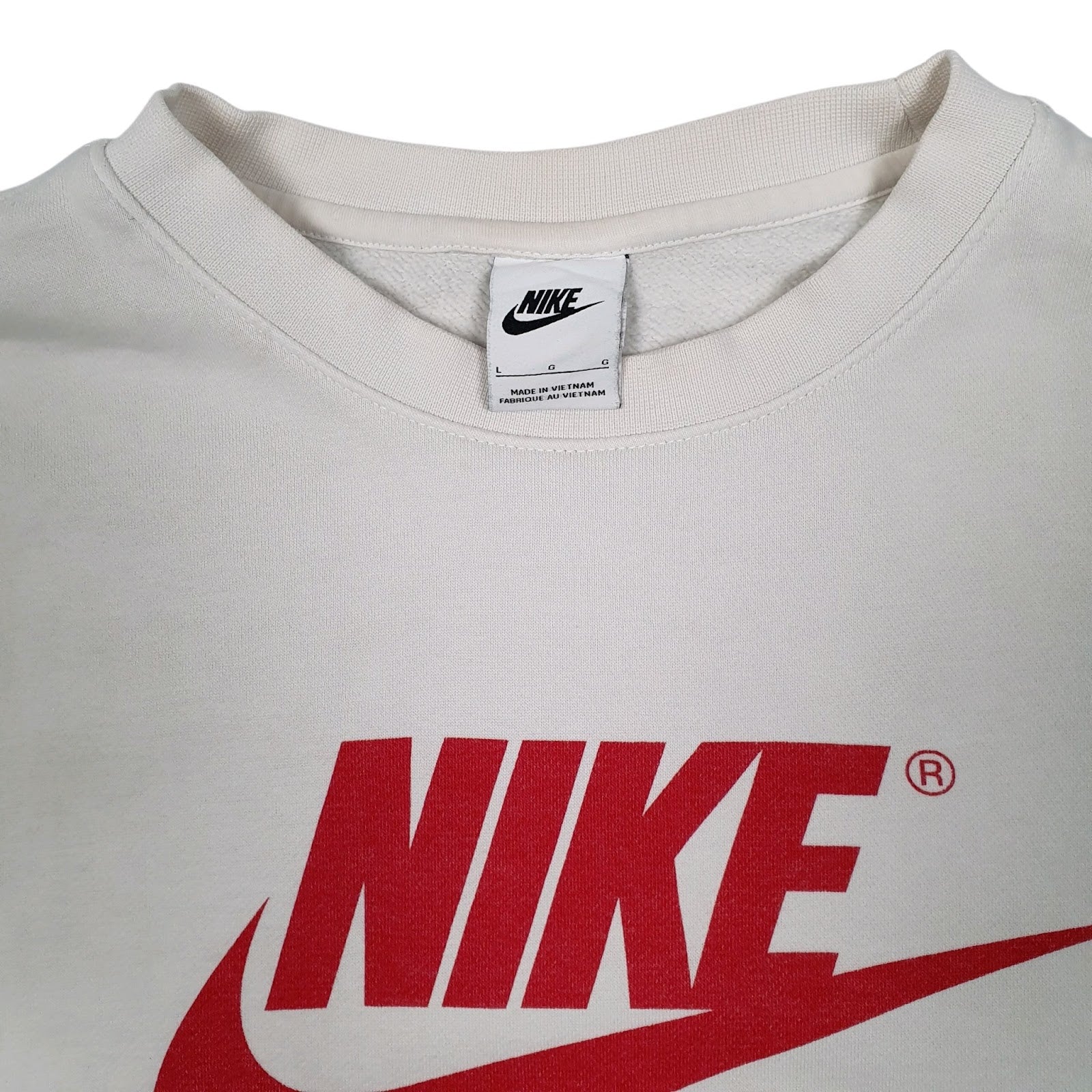 Mens Cream Nike  Crewneck Jumper