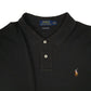 Mens Black Polo Ralph Lauren Pima Soft Touch Hoodie Polo Shirt