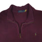Mens Burgundy Polo Ralph Lauren  Quarter Zip Jumper
