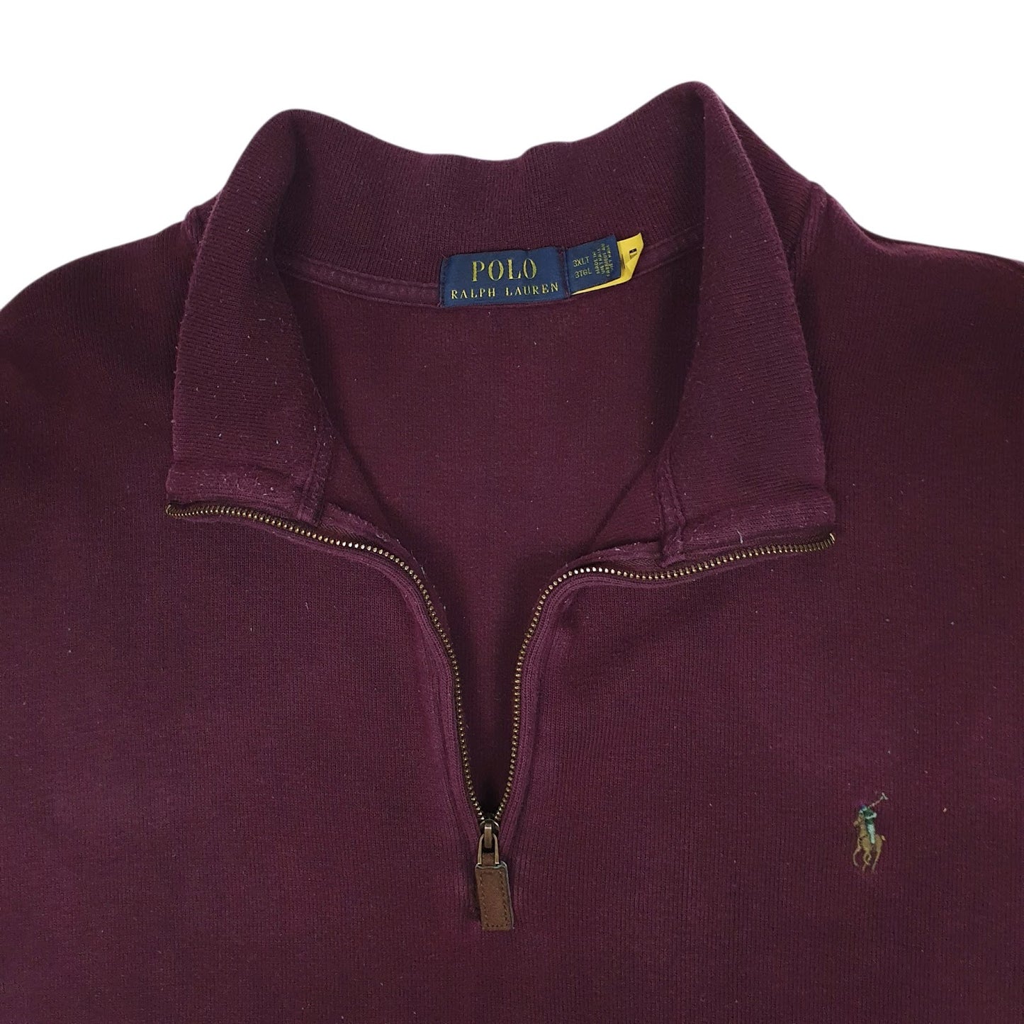Mens Burgundy Polo Ralph Lauren  Quarter Zip Jumper