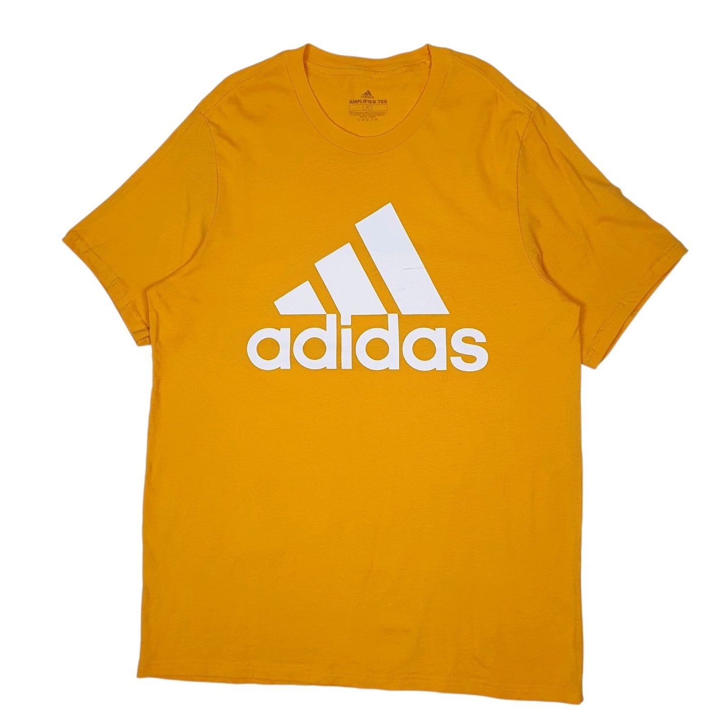 Mens Yellow Adidas  Short Sleeve T Shirt