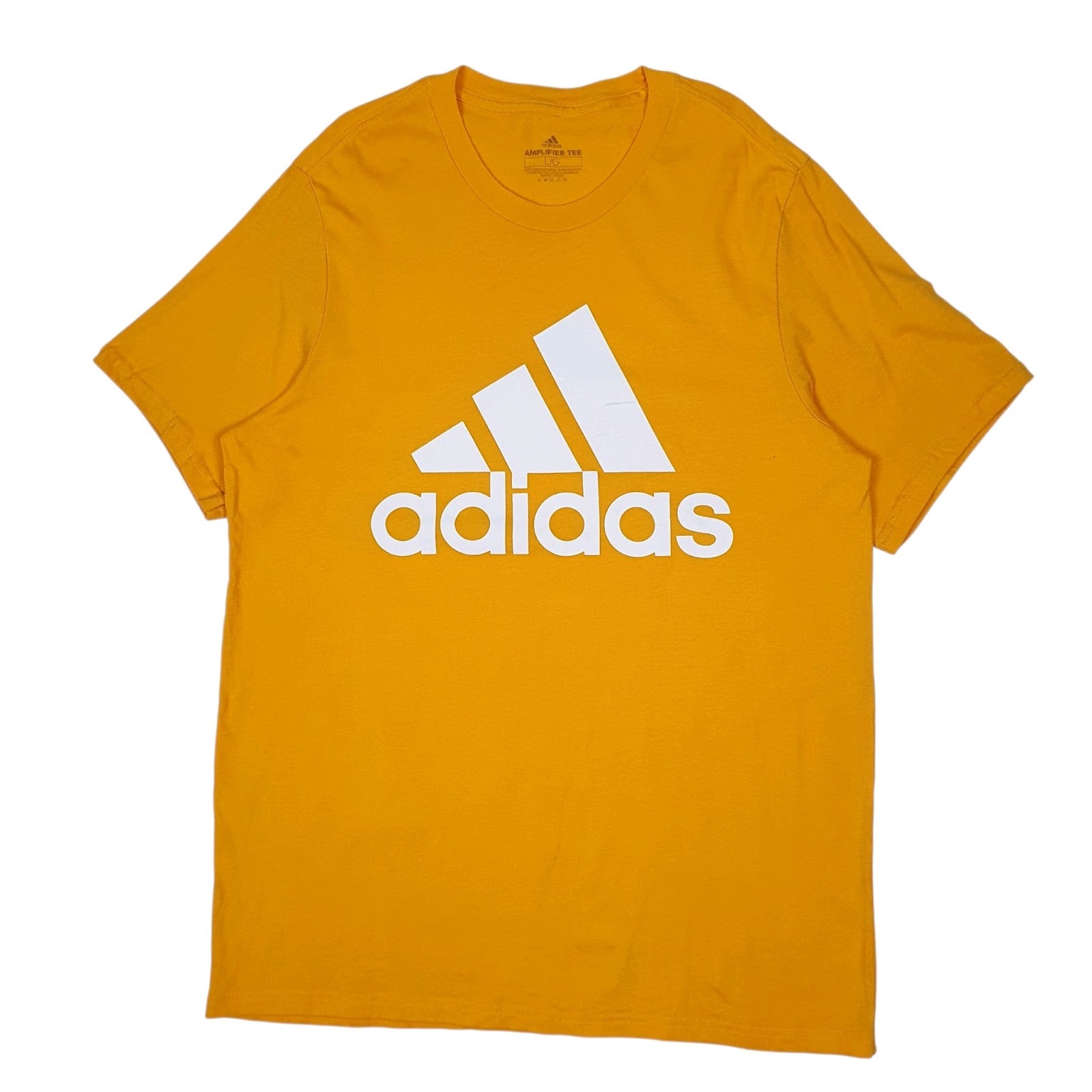Mens Yellow Adidas  Short Sleeve T Shirt