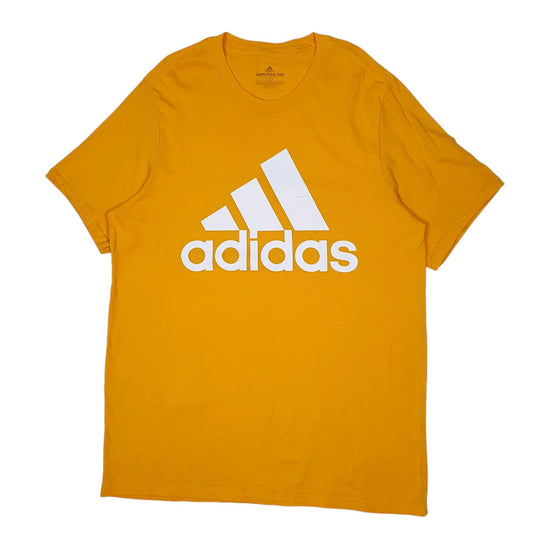 Mens Yellow Adidas  Short Sleeve T Shirt
