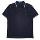 Mens Navy Fred Perry  Short Sleeve Polo Shirt