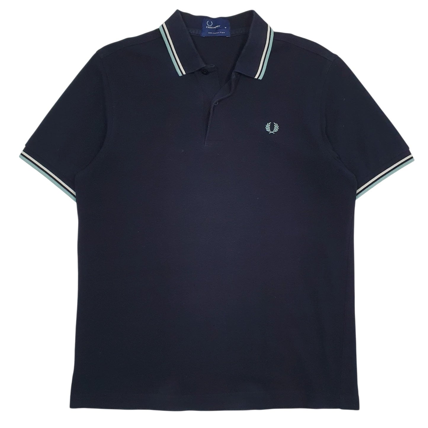 Mens Navy Fred Perry  Short Sleeve Polo Shirt
