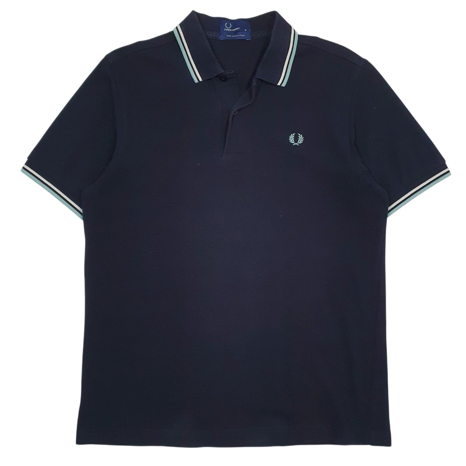 Mens Navy Fred Perry  Short Sleeve Polo Shirt