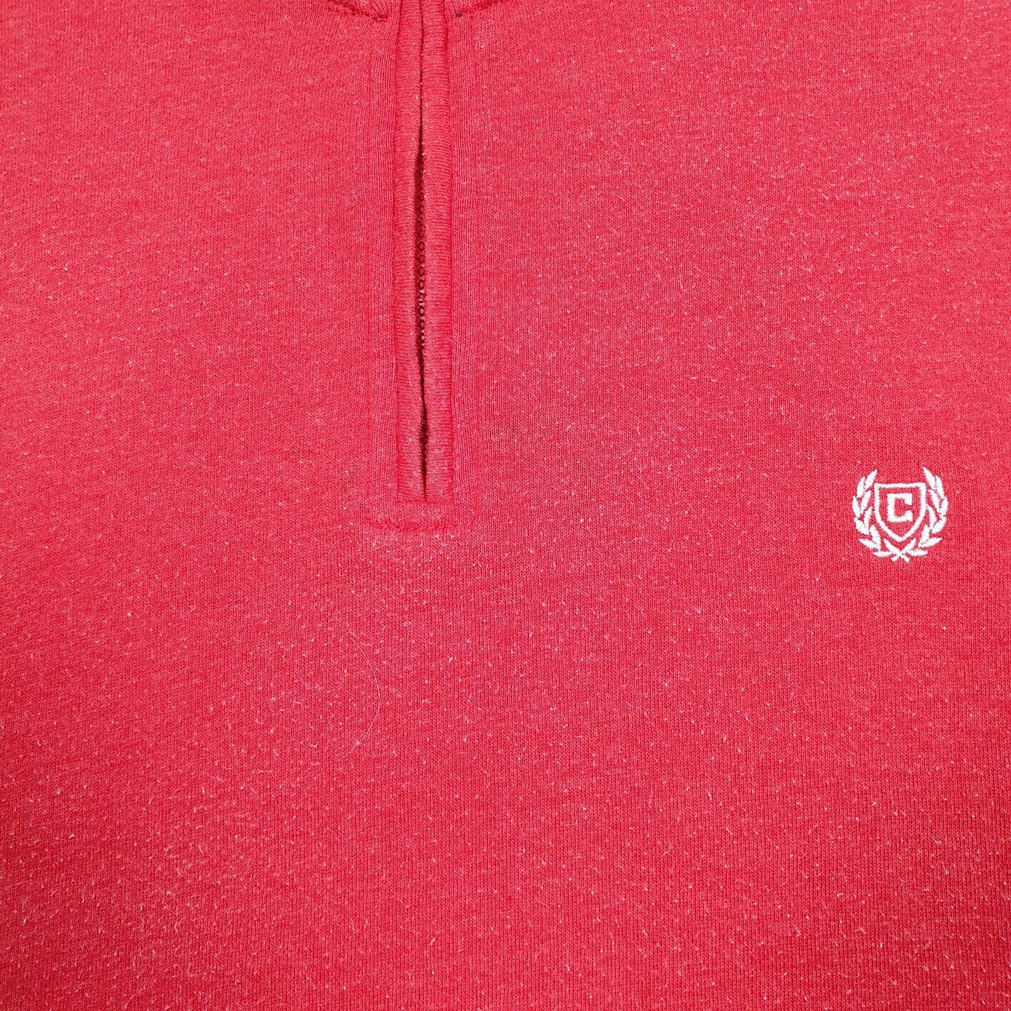 Mens Red Chaps  Quarter Zip Jumper
