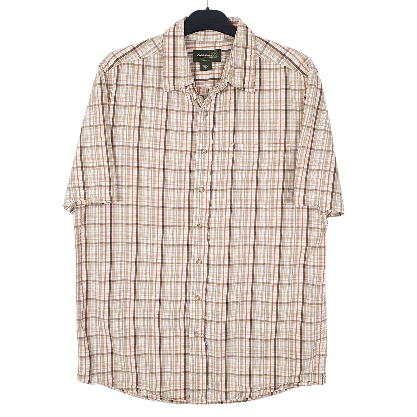 Mens Brown Eddie Bauer  Short Sleeve Shirt