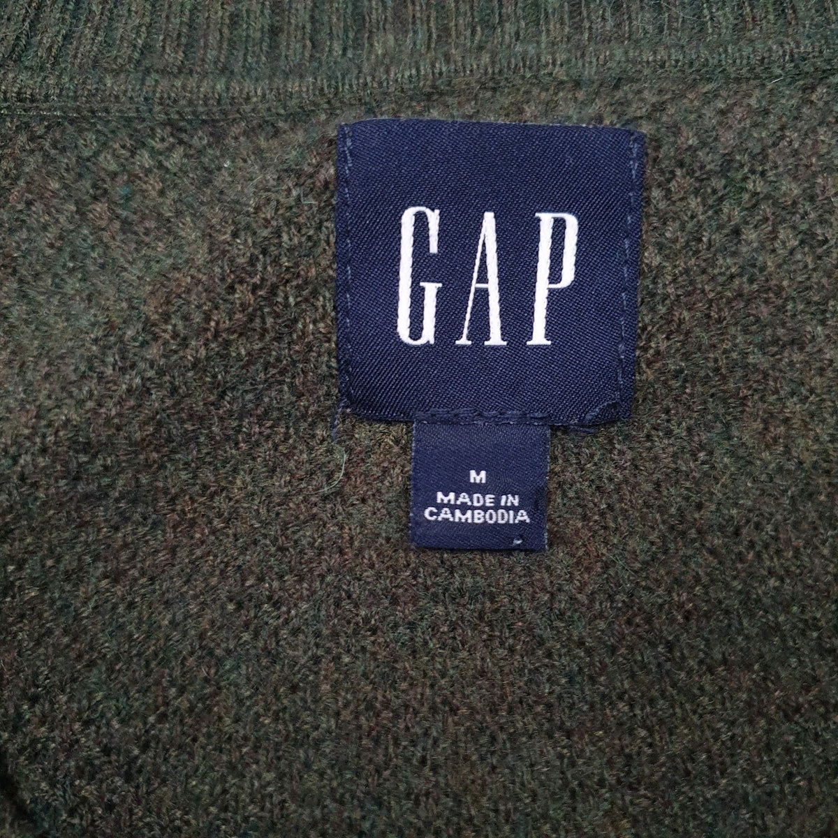 Womens Green Gap  V Neck Jumper