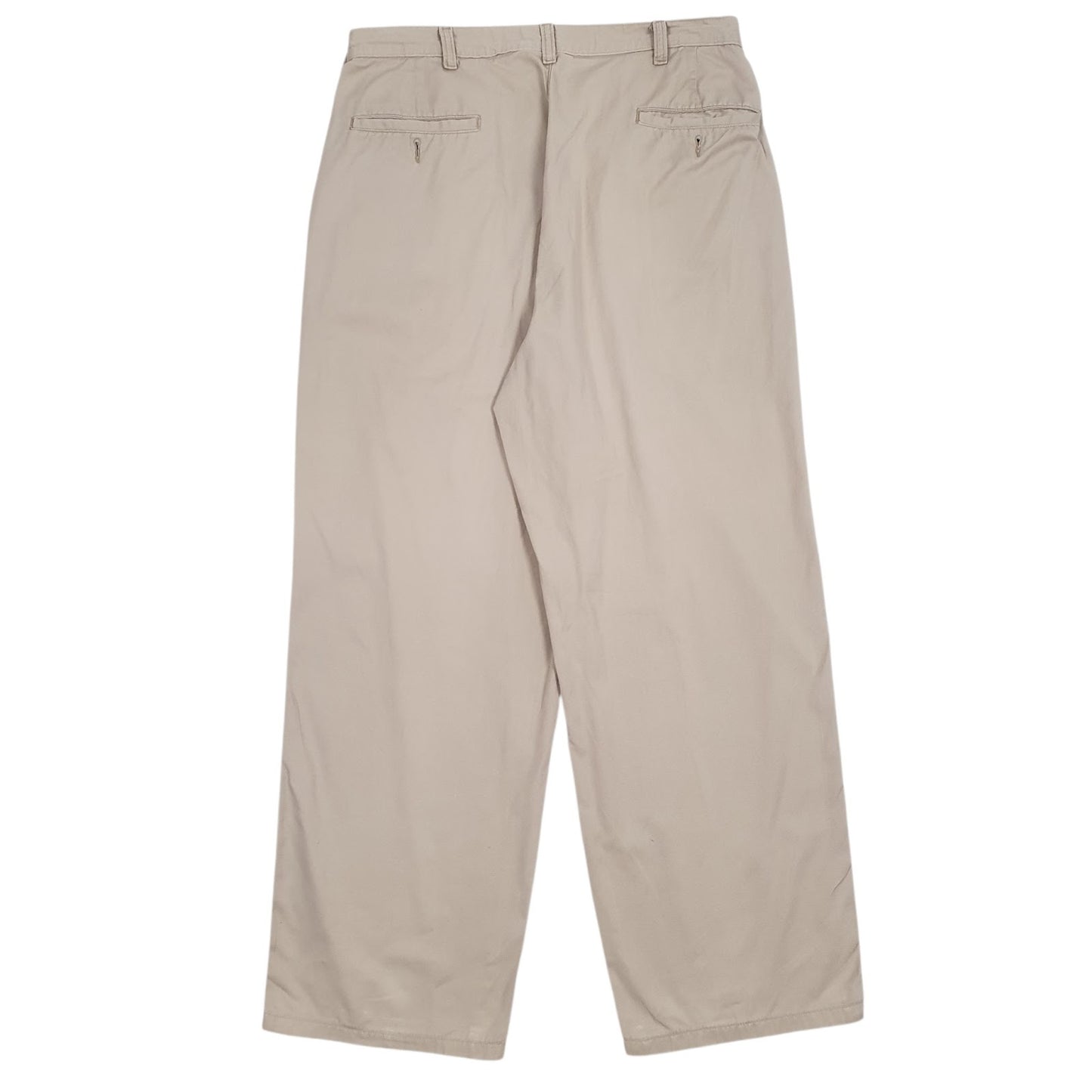 Mens Beige Polo Ralph Lauren Vintage 90s Pleated  Trousers