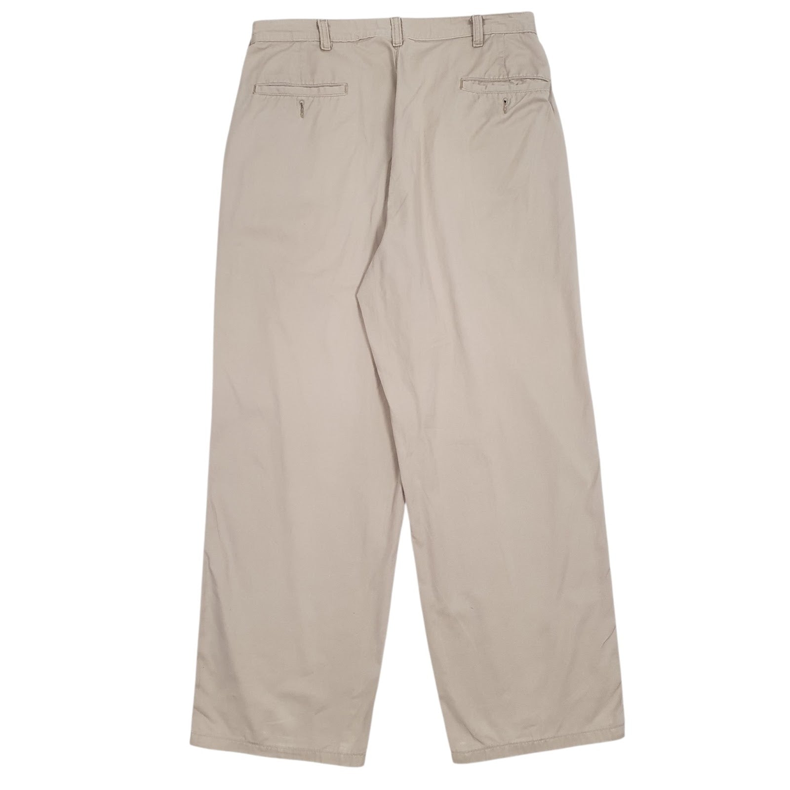 Mens Beige Polo Ralph Lauren Vintage 90s Pleated  Trousers
