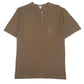 Mens Brown Valentino Vintage Henley Short Sleeve T Shirt