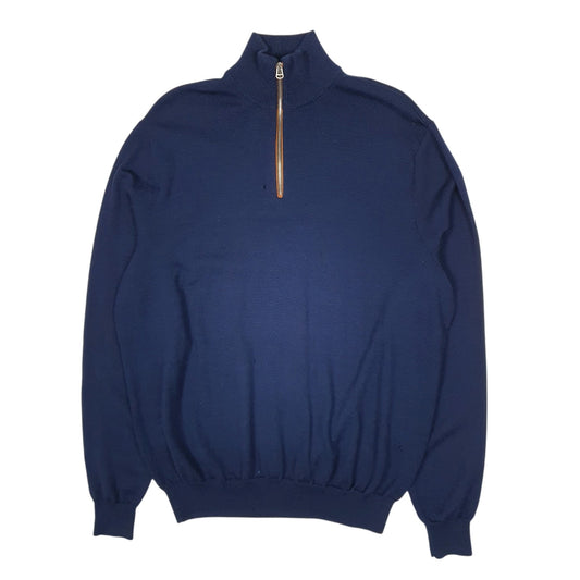 Mens Navy Polo Ralph Lauren Golf Quarter Zip Jumper