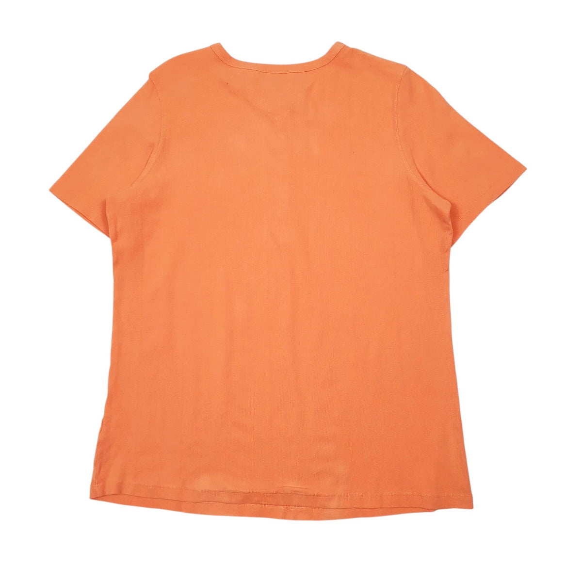 Womens Orange Tommy Hilfiger Henley  T Shirt