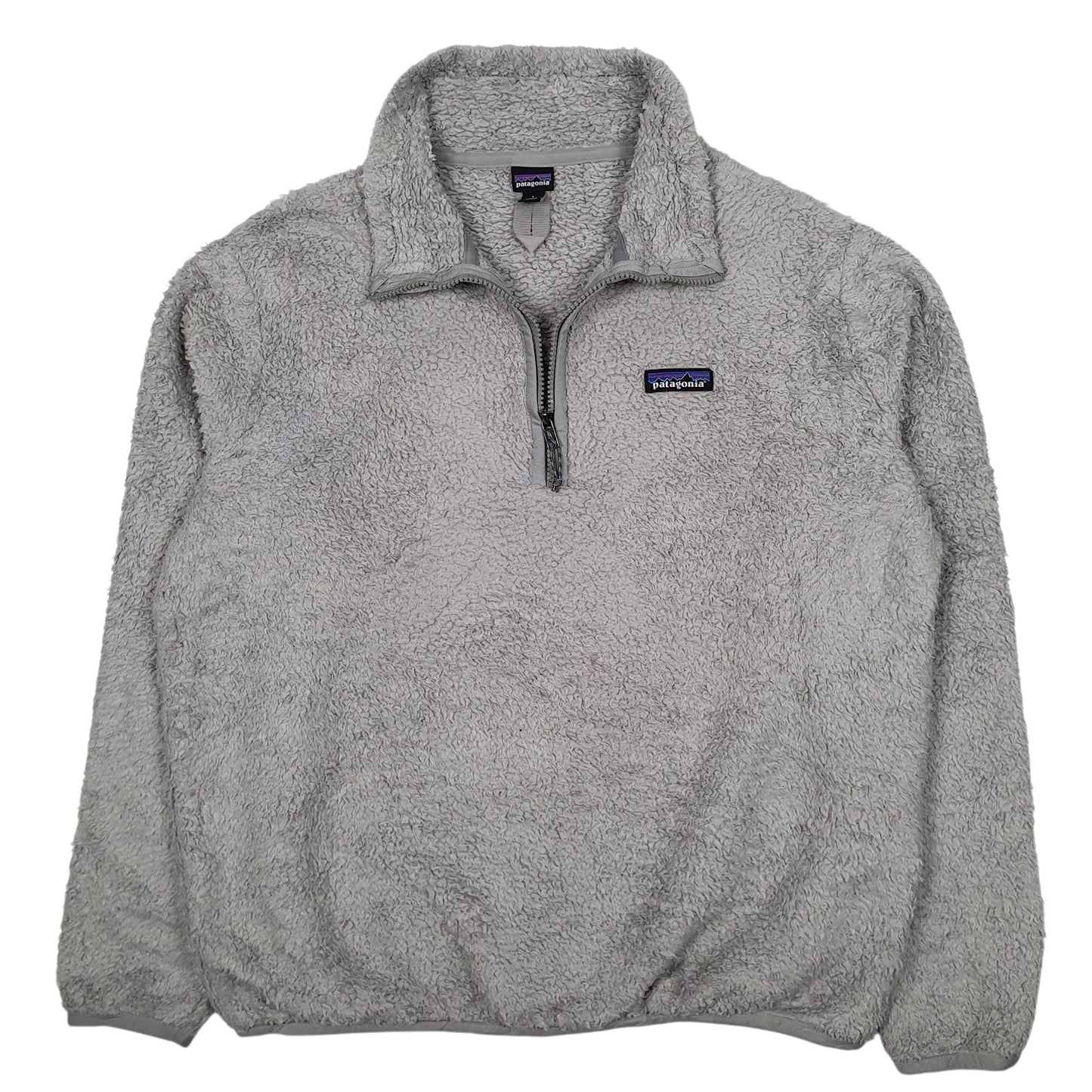 Womens Grey Patagonia Los Gatos Sherpa Fluffy Quarter Zip Jumper