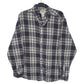 Mens Grey L.L.Bean Flannel Long Sleeve Shirt