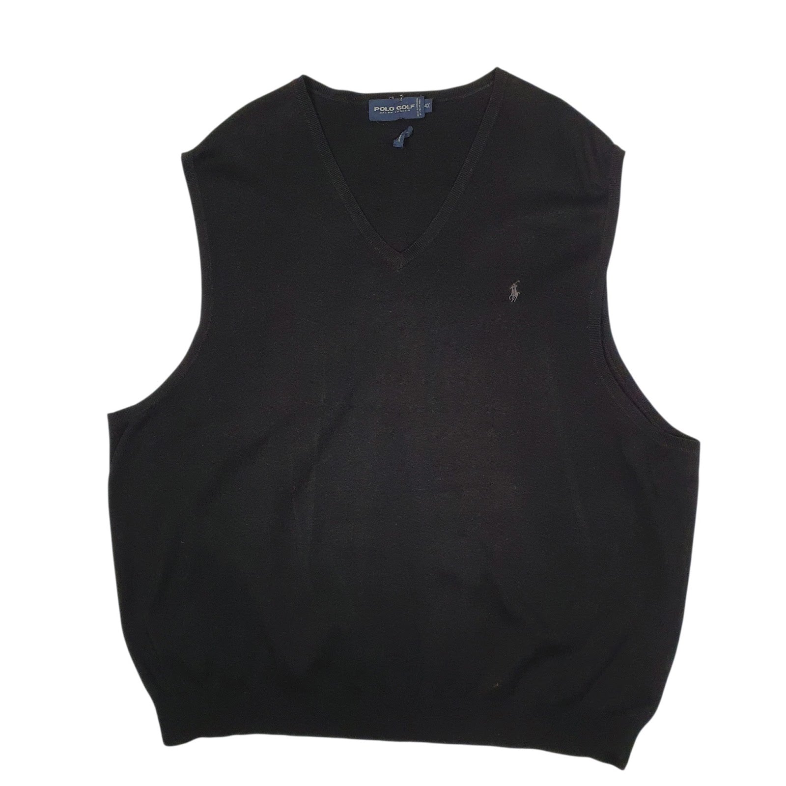 Womens Black Ralph Lauren Golf Vest Jumper