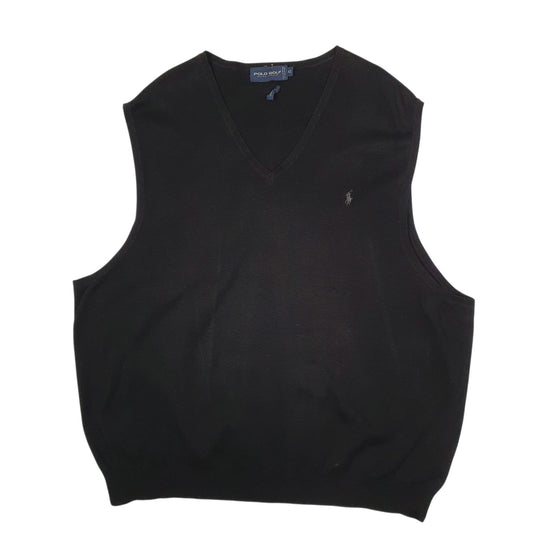 Womens Black Ralph Lauren Golf Vest Jumper