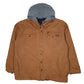 Mens Brown Wrangler Chore Bomber Hoodie  Coat